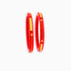 Gold Plated Glossy Red Pola Bangle Set