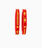 Gold Plated Red Stylish Pola Bangle Set