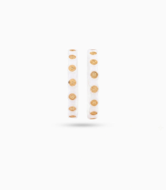 Gold Plated Matte Coin Pola Bangle Set