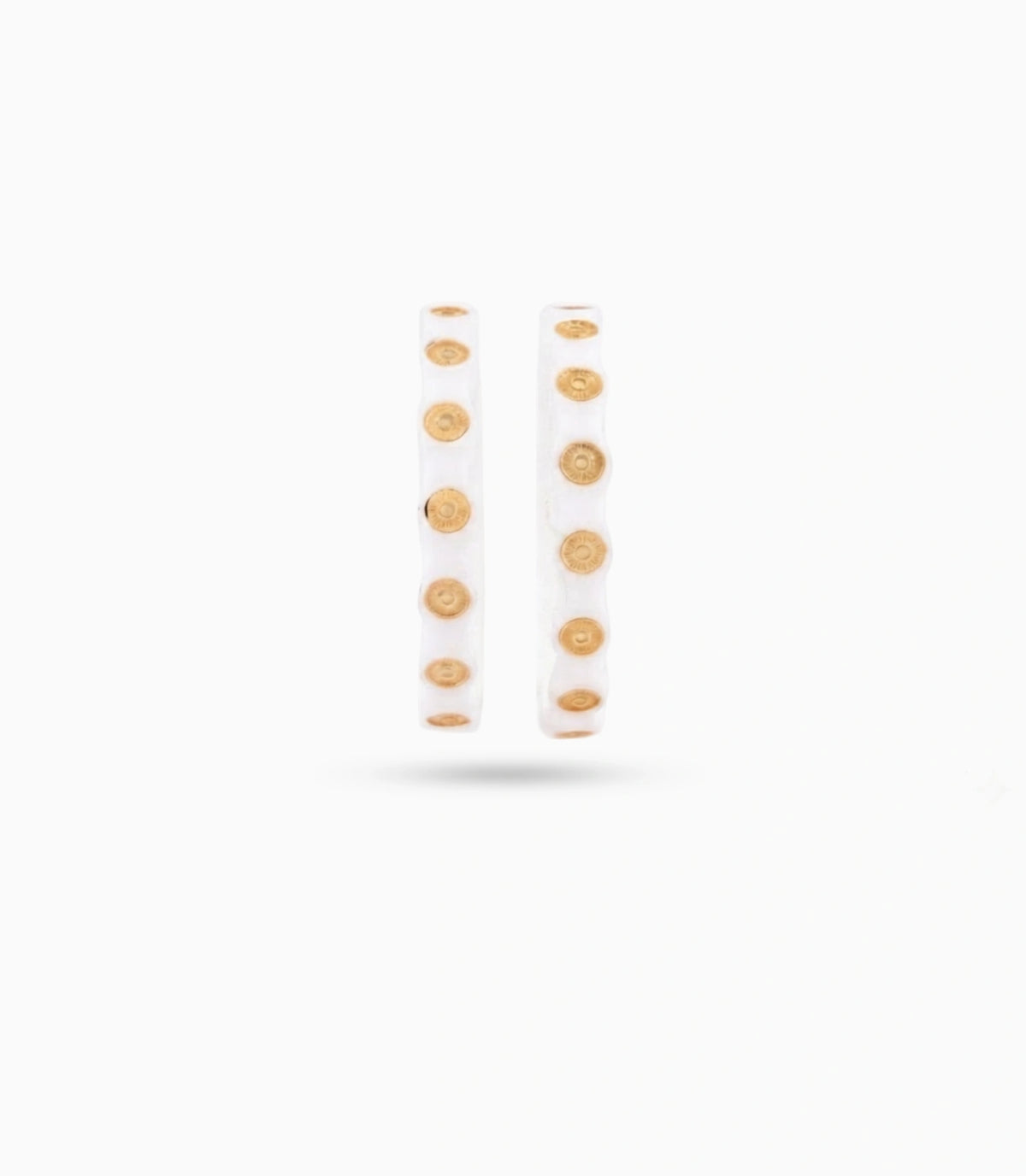 Gold Plated Matte Coin Pola Bangle Set