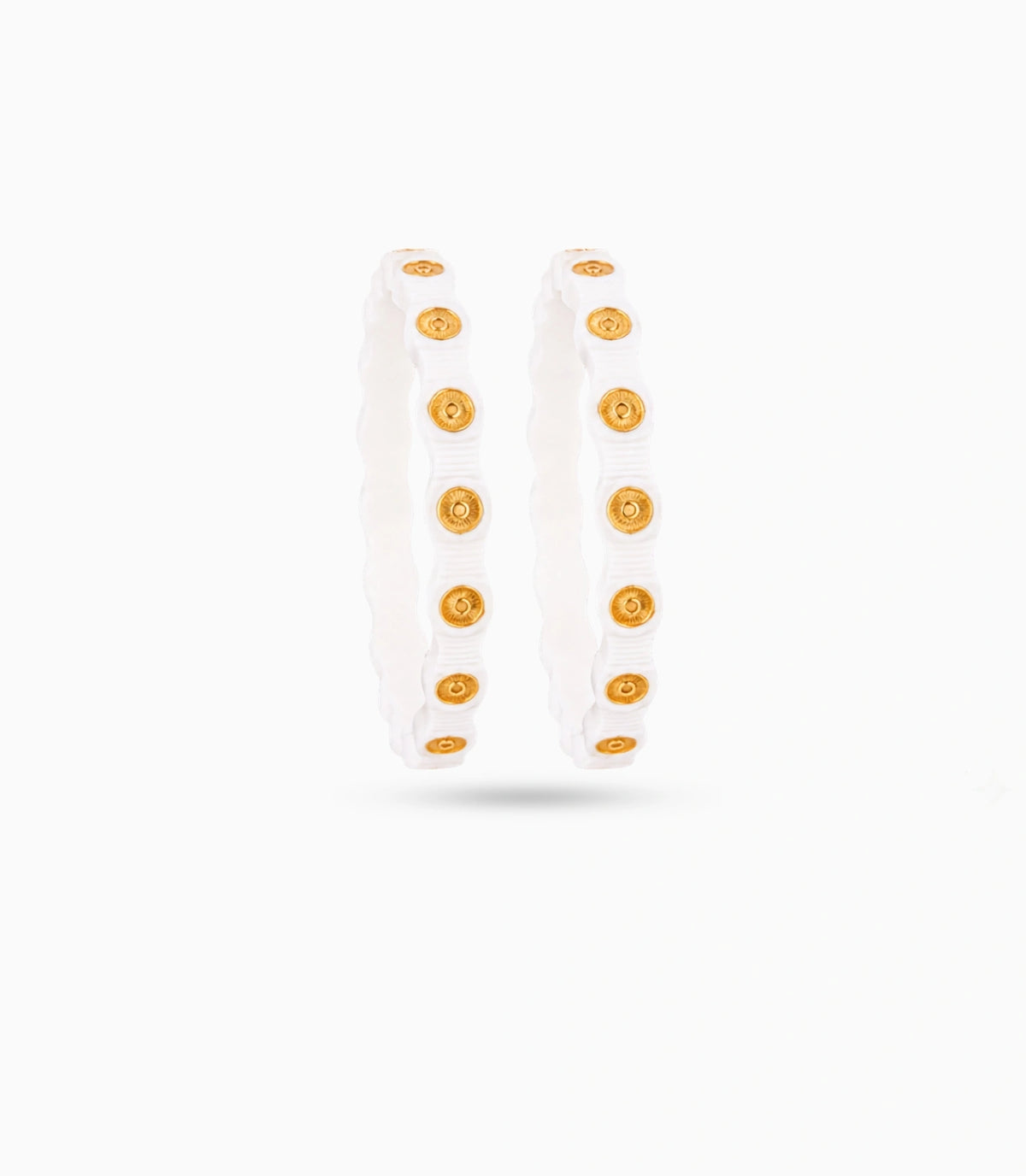 Gold Plated Matte Coin Pola Bangle Set