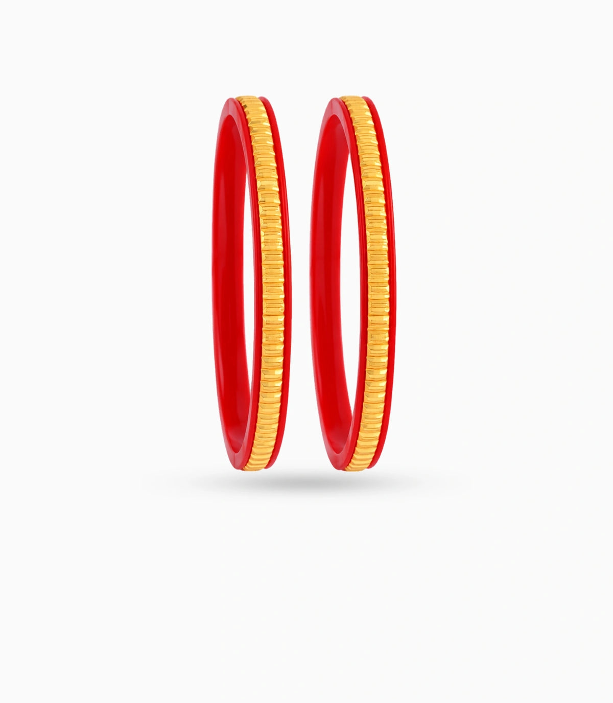 Gold Plated Textured Pola Bangle Set