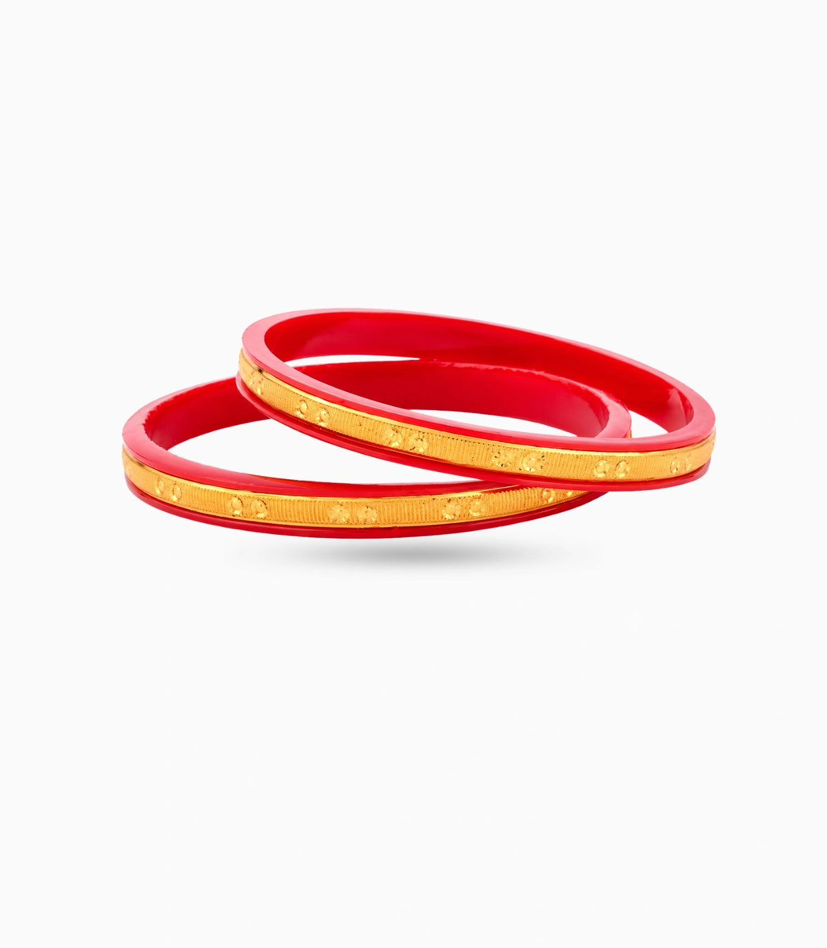 Gold Plated Evergreen Pola Bangle Set