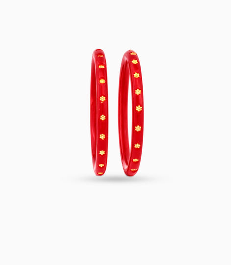 Gold Plated  Grand Pola Bangle Set