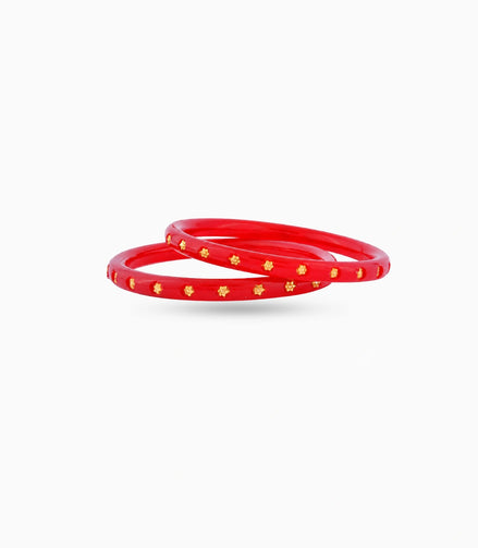Gold Plated  Grand Pola Bangle Set