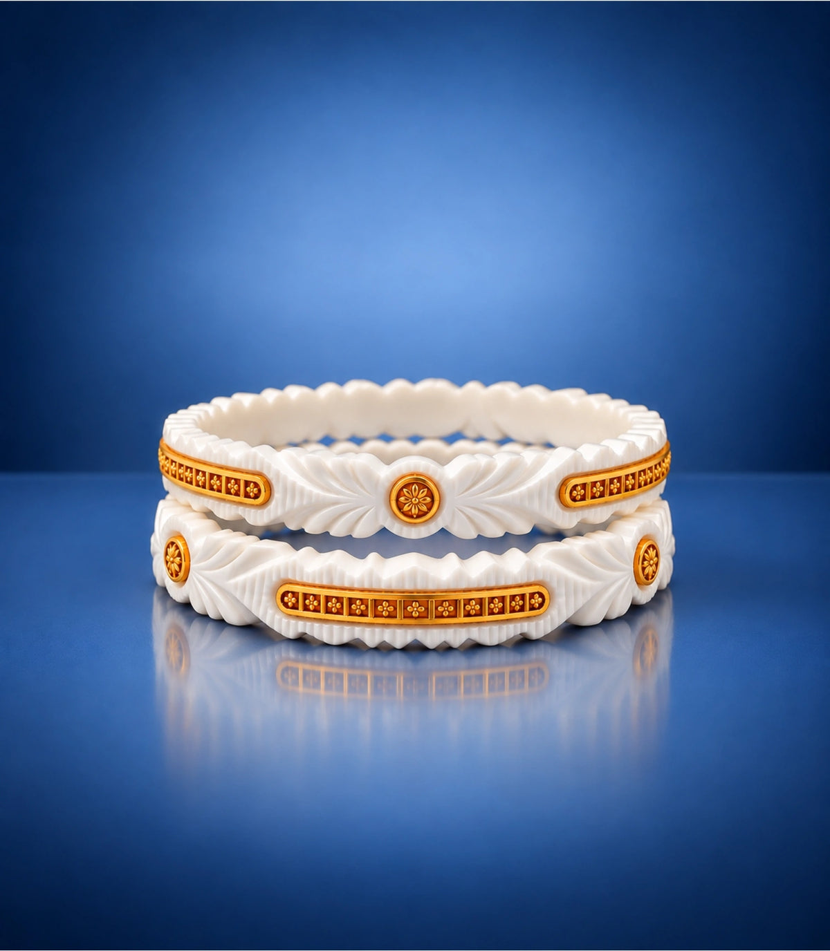 Gold Plated Designer Sakha Bangle Set