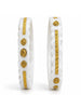 Gold Plated White Wide Vintage Pola Bangle Set
