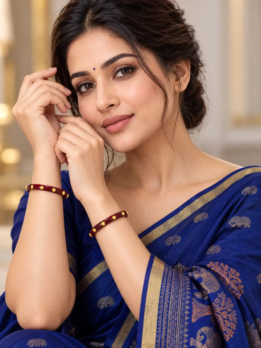Gold Plated Royal Collection Pola Bangle Set