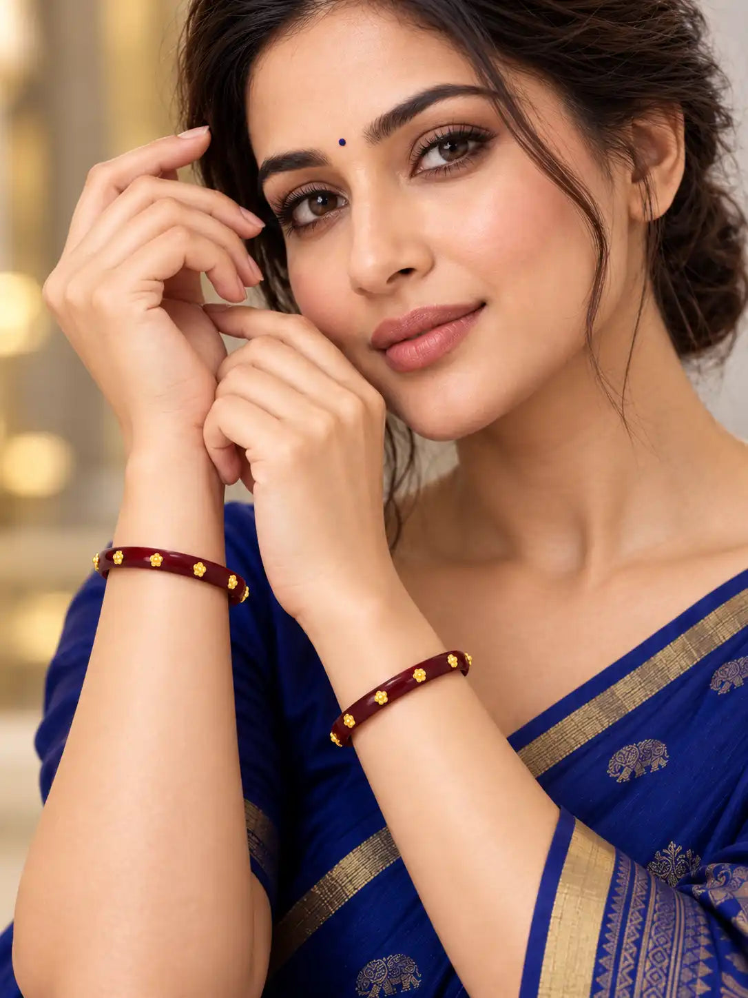 Gold Plated Royal Collection Pola Bangle Set