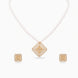 Gold Plated Delicate Single Strand Pearl Necklace Set