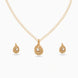 Gold Plated Modern Single Strand Pearl Necklace