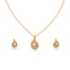 Gold Plated Modern Single Strand Pearl Necklace