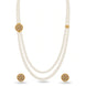 Gold Plated Grand Layered Multi Strand Pearl Necklace
