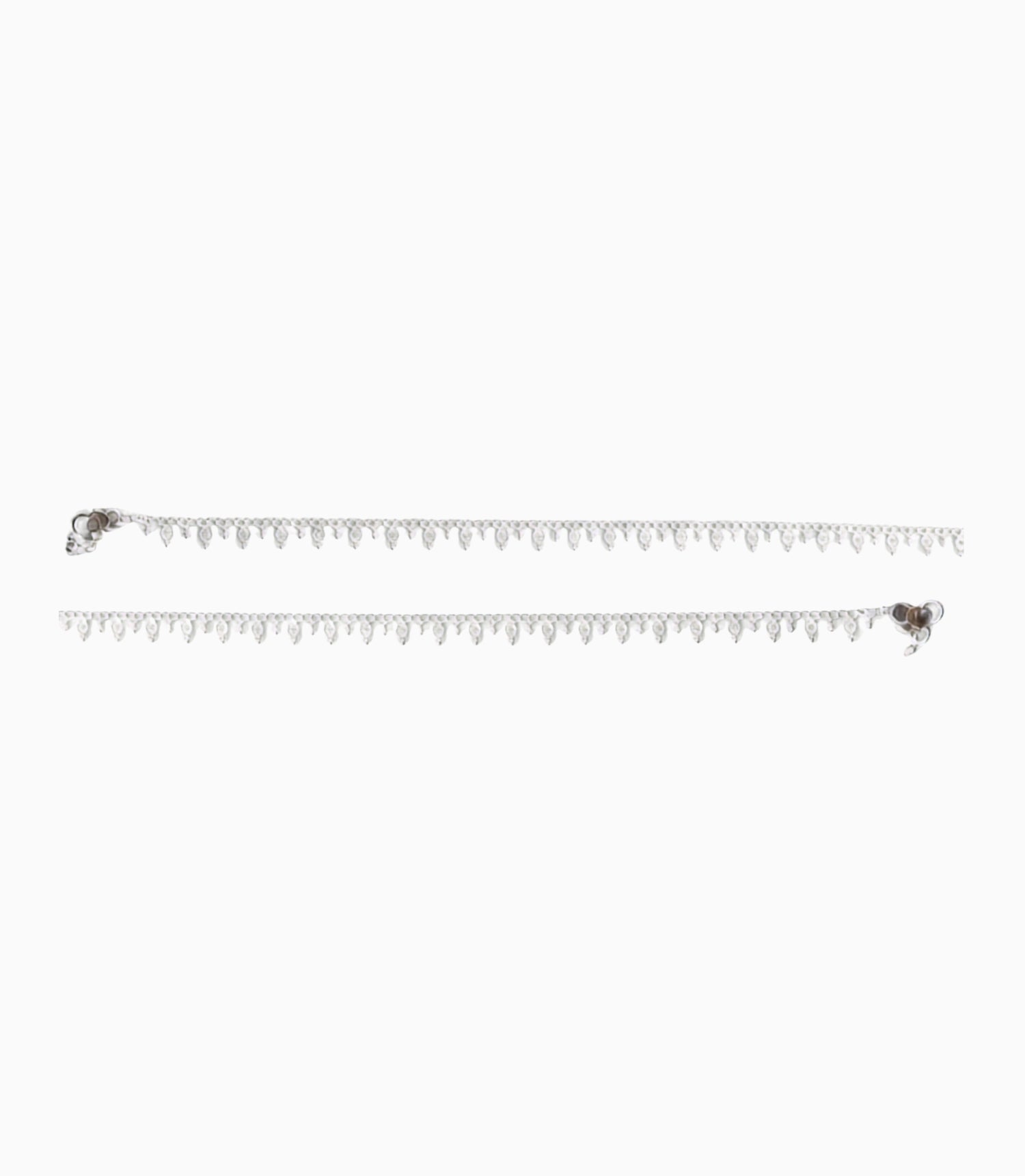 Rhodium Plated Everyday Lightweight Anklet