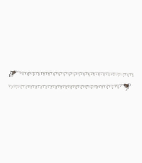 Rhodium Plated Everyday Lightweight Anklet