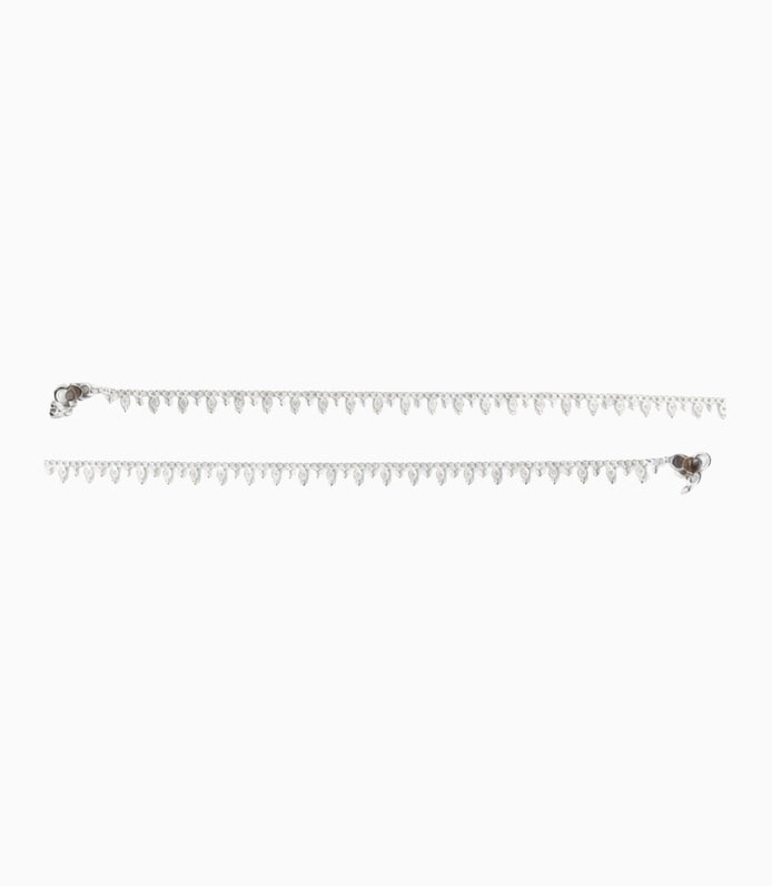 Rhodium Plated Everyday Lightweight Anklet