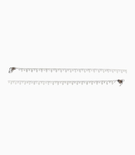 Rhodium Plated Everyday Lightweight Anklet