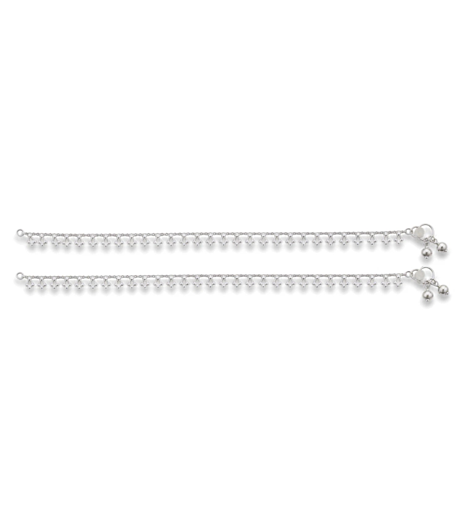 Rhodium Plated Everyday Sleek Anklet