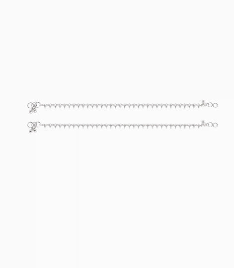 Rhodium Plated Everyday Minimal Anklet