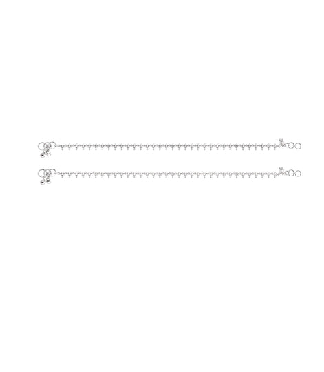 Rhodium Plated Everyday Minimal Anklet