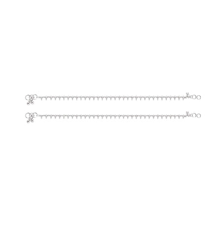 Rhodium Plated Everyday Minimal Anklet