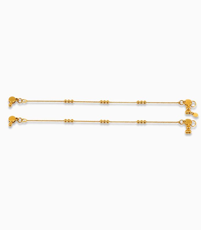 Gold Plated Everyday Ball Chain Anklet