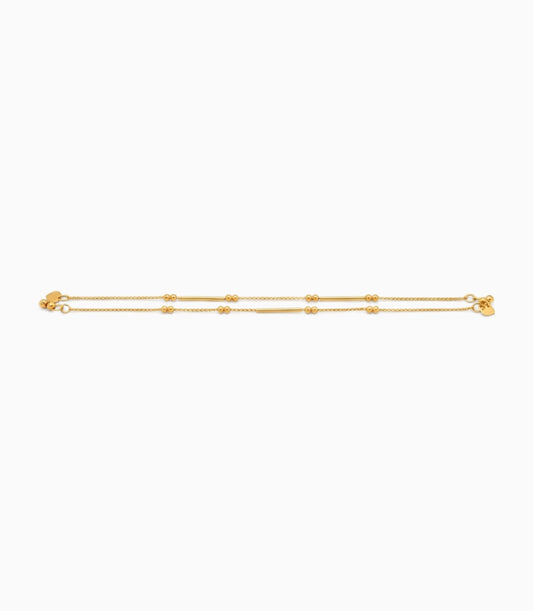 Gold Plated Everyday Chain Ball Anklet