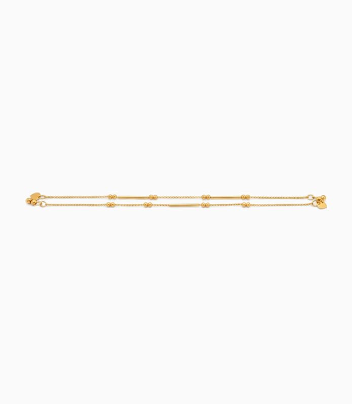 Gold Plated Everyday Chain Ball Anklet