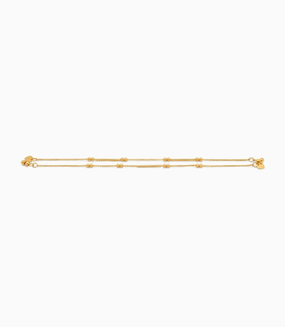 Gold Plated Everyday Chain Ball Anklet