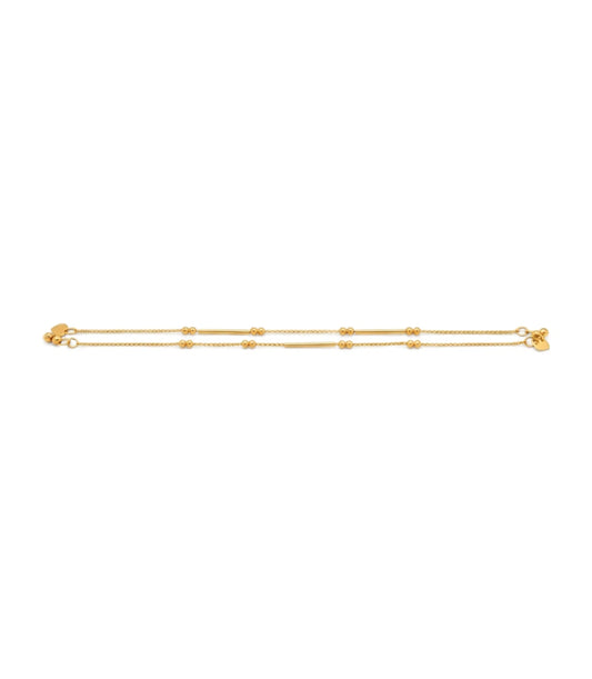 Gold Plated Everyday Chain Ball Anklet