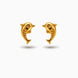 Gold Plated Dolphin Fish Stud Earrings