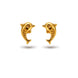 Gold Plated Dolphin Fish Stud Earrings
