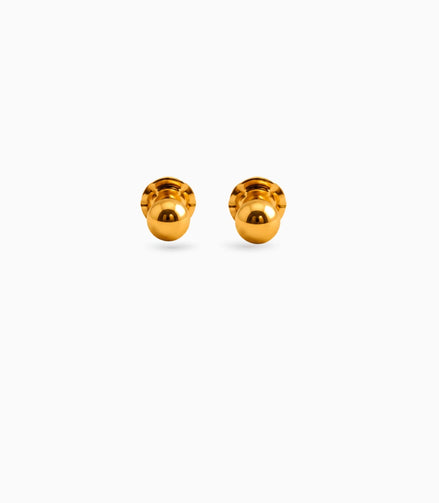 Gold Plated Golden Bead Stud Earrings