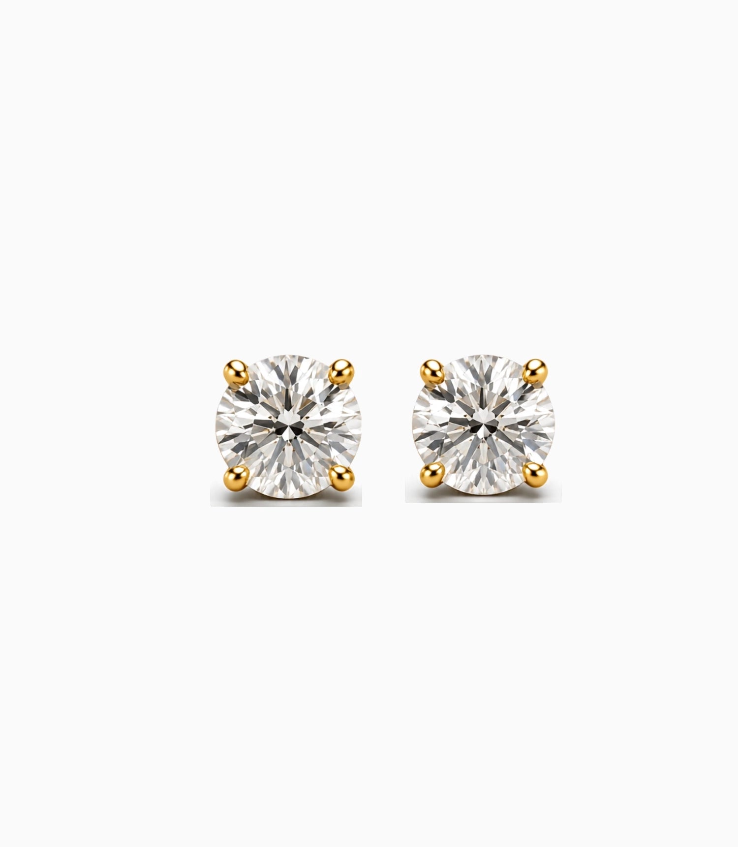 Gold Plated Modern AD Stud Earrings