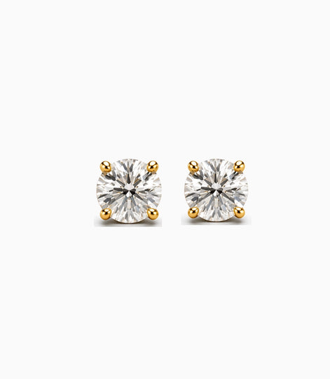 Gold Plated Modern AD Stud Earrings