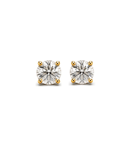 Gold Plated Modern AD Stud Earrings