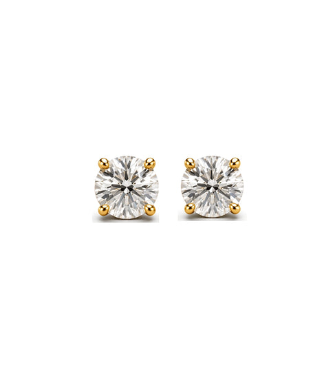 Gold Plated Modern AD Stud Earrings