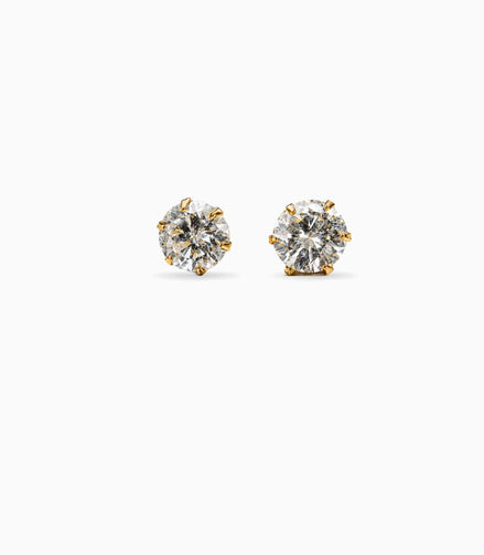 Gold Plated Minimal AD Stud Earrings