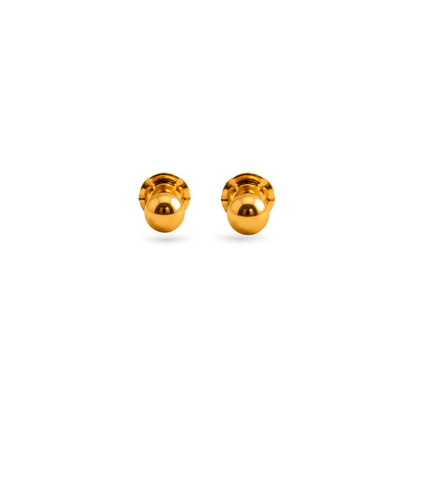 Gold Plated Golden Bead Stud Earrings