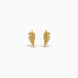Gold Plated AD Leaf Stud Earrings