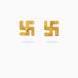 Gold Plated Divine Swastik Stud Earrings