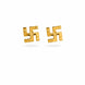 Gold Plated Swastik Blessing Stud Earrings