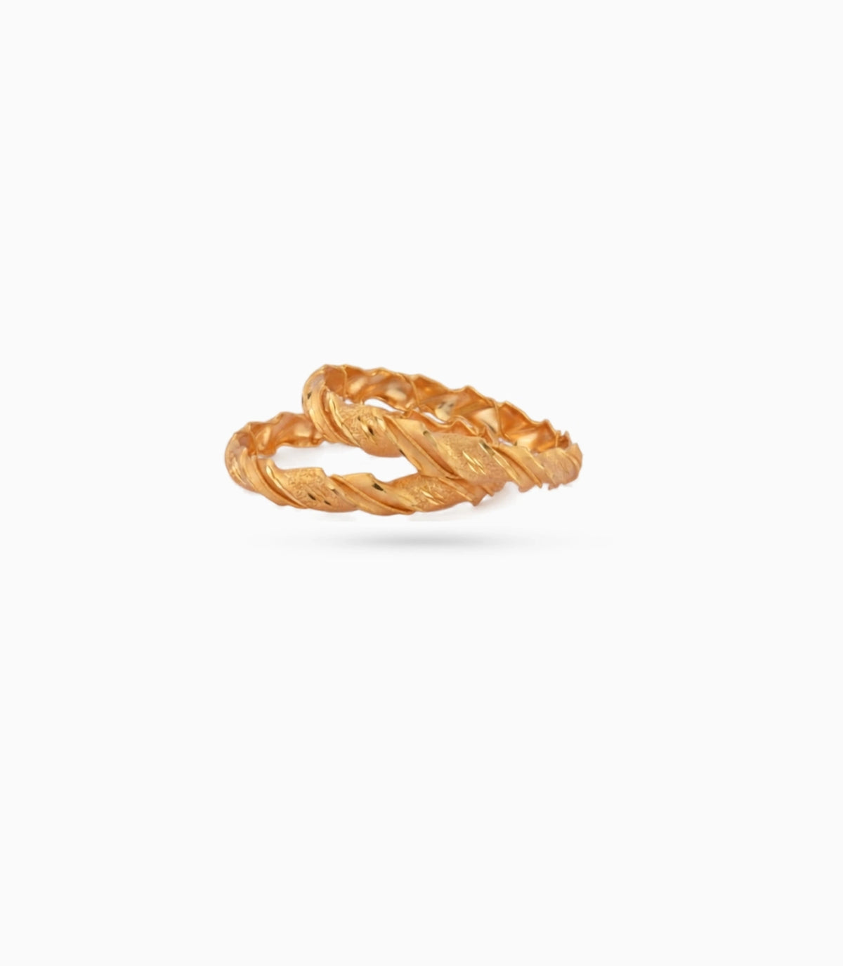 Gold Plated Festive Twisted Bangle Set