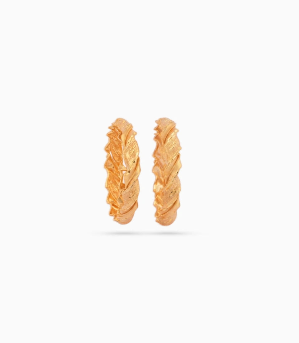 Gold Plated Festive Twisted Bangle Set