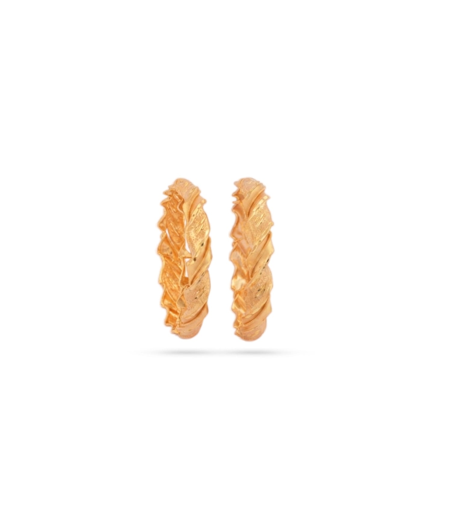 Gold Plated Festive Twisted Bangle Set