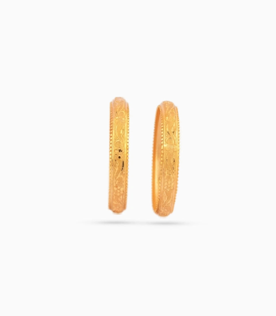 Gold Plated Contemporary Bangle Set