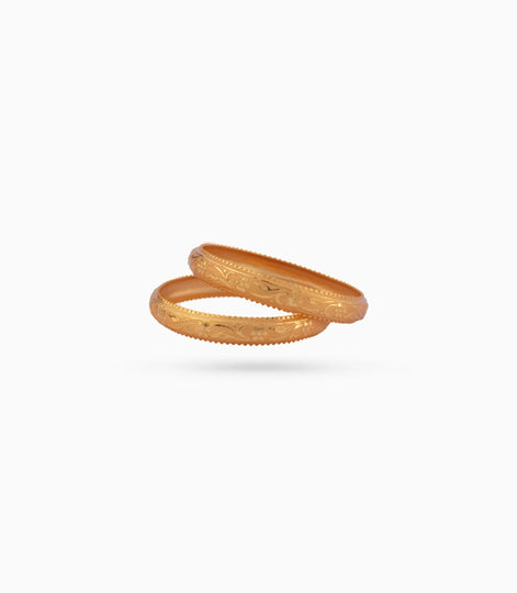Gold Plated Contemporary Bangle Set