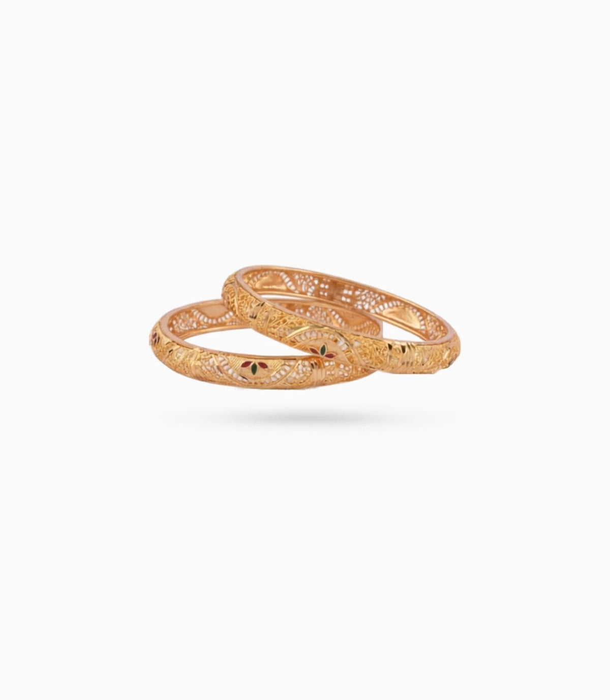 Gold Plated Popular Enamel Bangle Set