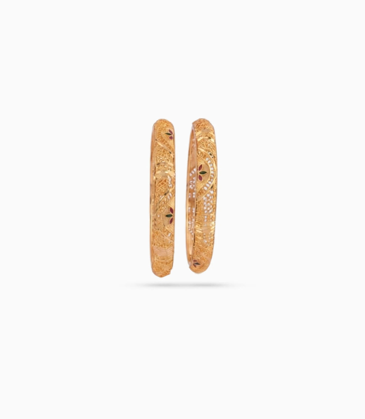 Gold Plated Popular Enamel Bangle Set