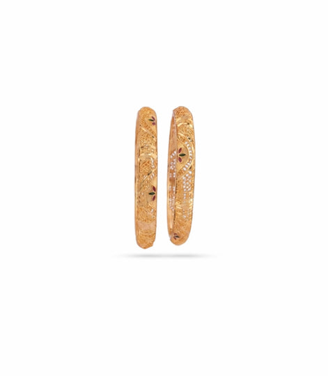Gold Plated Popular Enamel Bangle Set